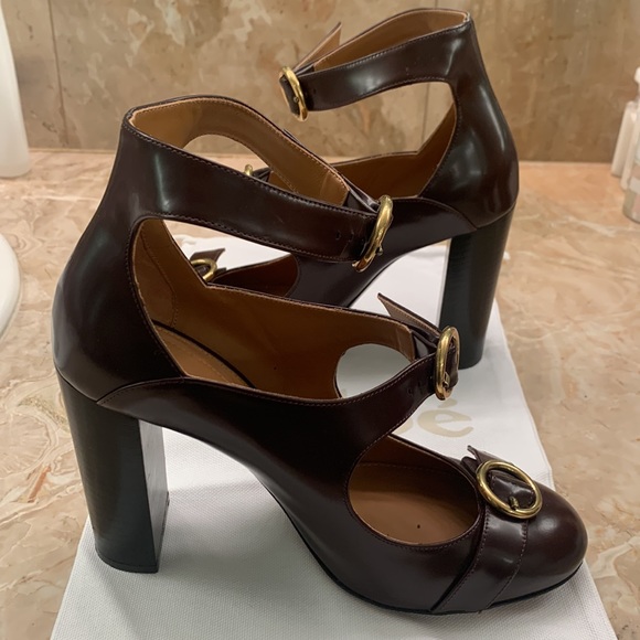 Chloe buckles pump in deep purple - Picture 6 of 9